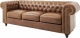 Трехместный диван Chester коричневого цвета