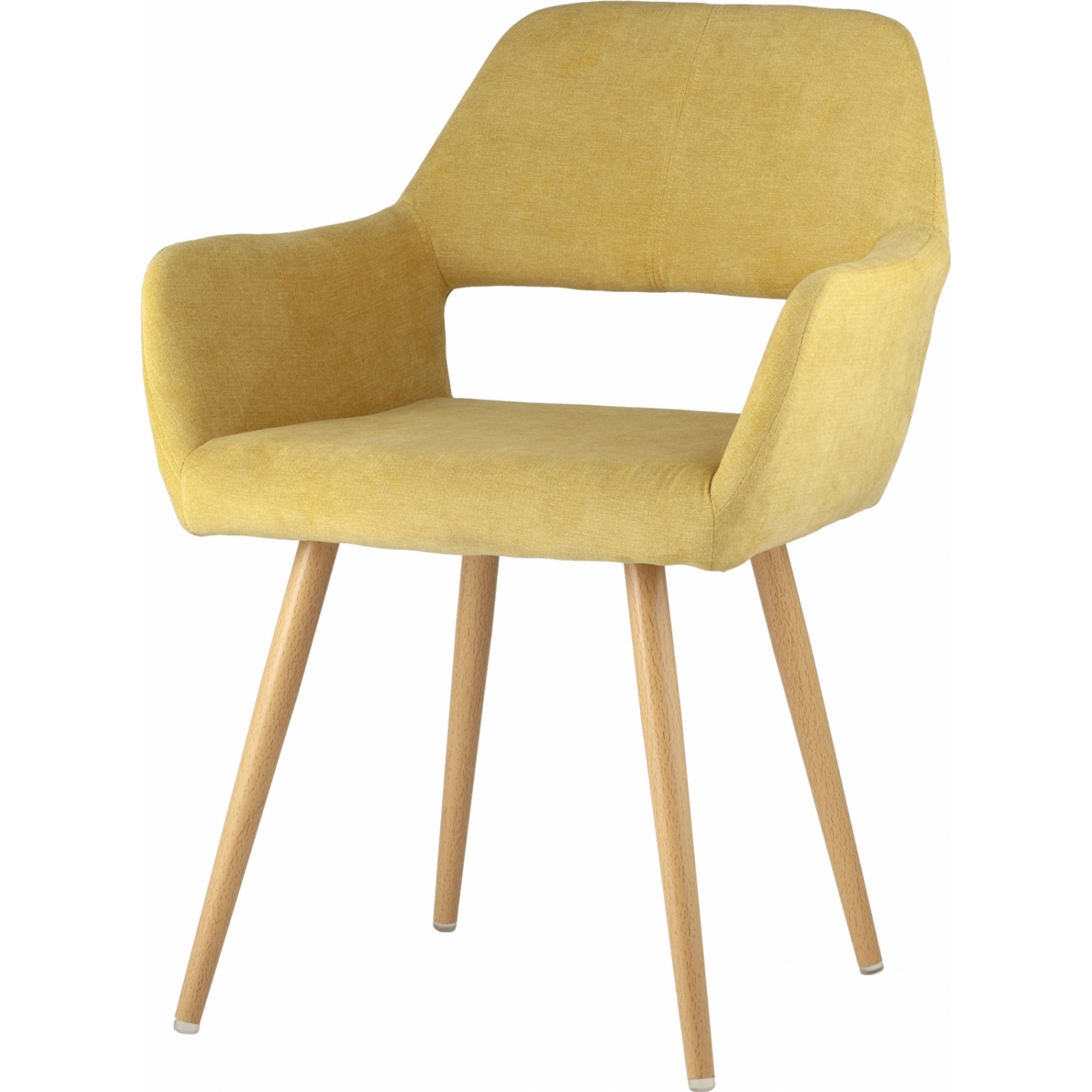 Стул с подлокотниками Bonette желтого цвета в аренду