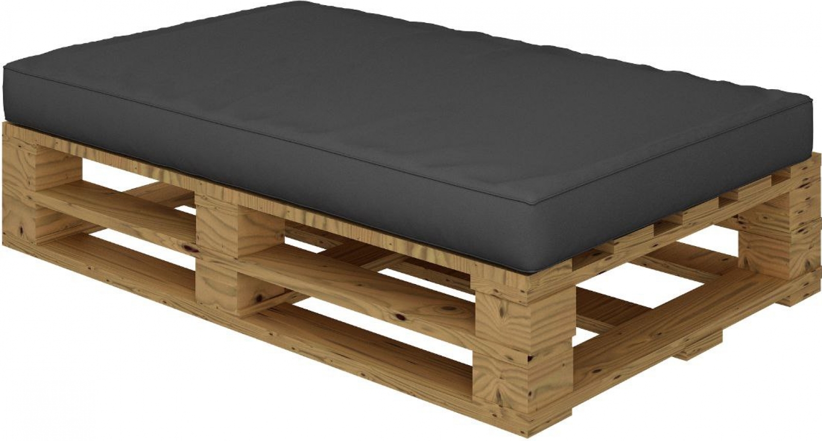 Оттоманка Pallete Wood с подушкой серого цвета в аренду