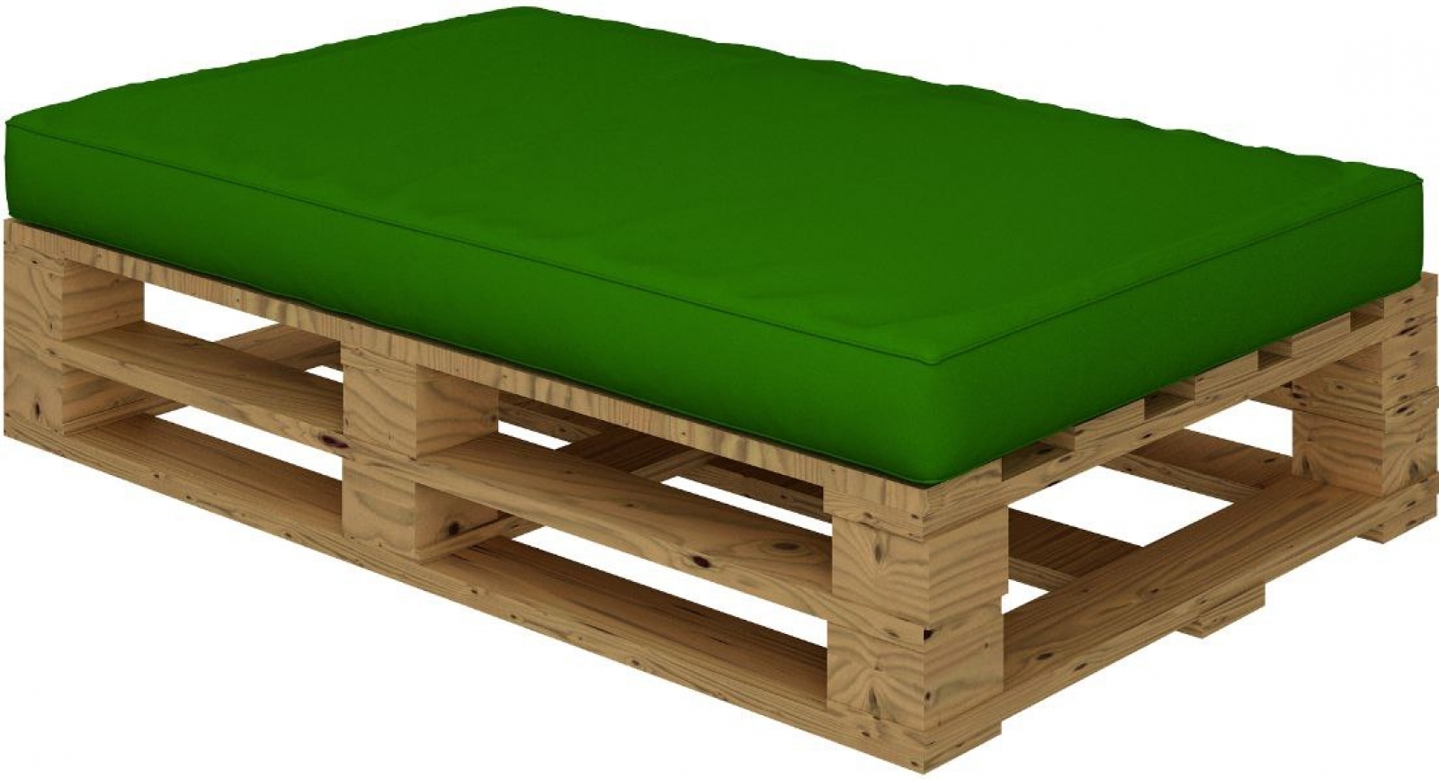 Оттоманка Pallete Wood с подушкой зеленого цвета в аренду